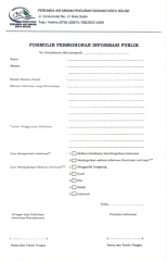 Formulir Permohonan Informasi Publik